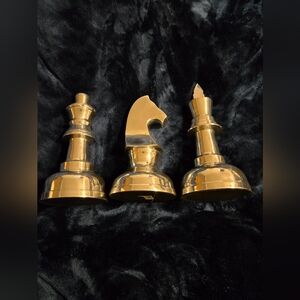 Oversized Silver Chess Pieces
